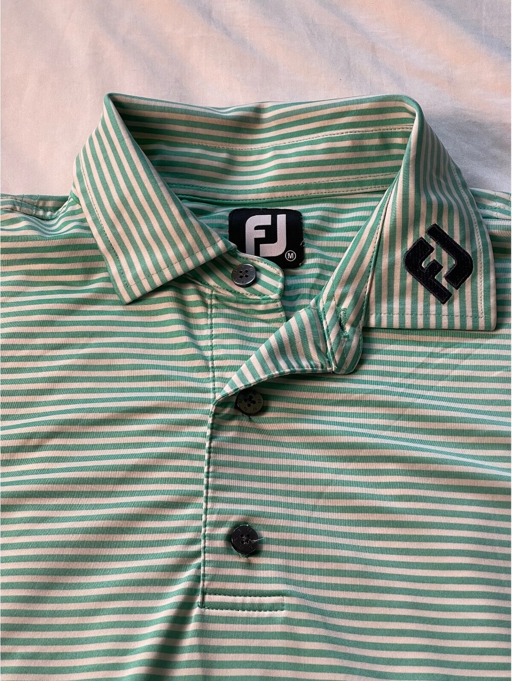 FootJoy Men's Striped Polo Shirt Size Medium